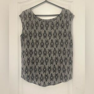 Gap - Grey and Black Short Sleeve Top - Medium